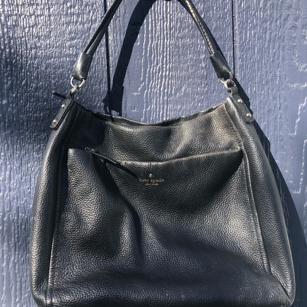 Kate Spade Black Pebbled Leather Shoulder Bag